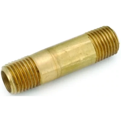 Anderson Metals 736113-0440 Brass Pipe Nipple, 1/4&quot;X2-1/2&quot;