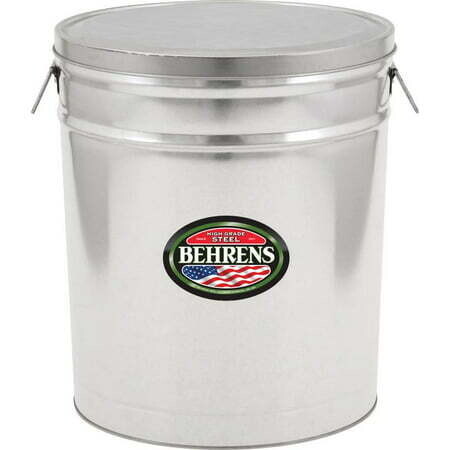 Galv. Steel Lard Can,  6-1/2Gal w/Lid