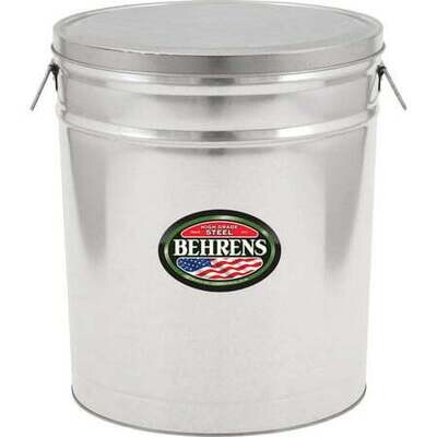 Galv. Steel Lard Can,  6-1/2Gal w/Lid