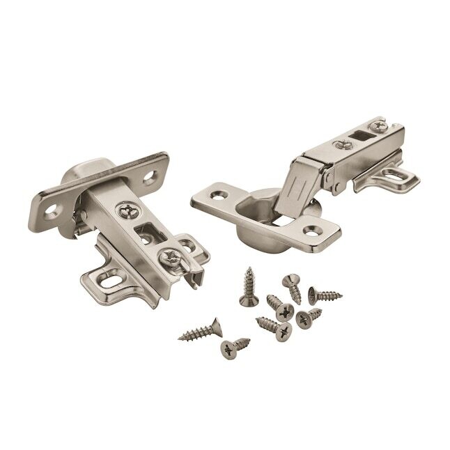 Amerock BP4611A14 Full Overlay Hinge, Nickel, 2Pk