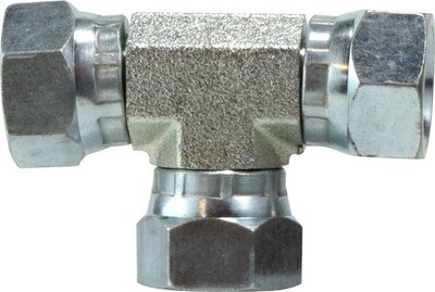 Hydraulic Tee Adaptor, 1/4&quot;FPX X 1/4&quot;FPX X 1/4&quot;FPX