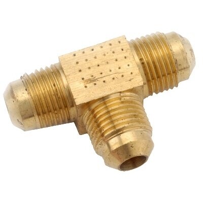 Anderson Metals 754044-06 Brass Flare Tee, 3/8&quot;