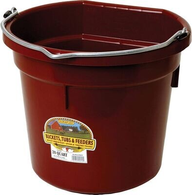 Burgundy Flat-Back Bucket, 20-Qt