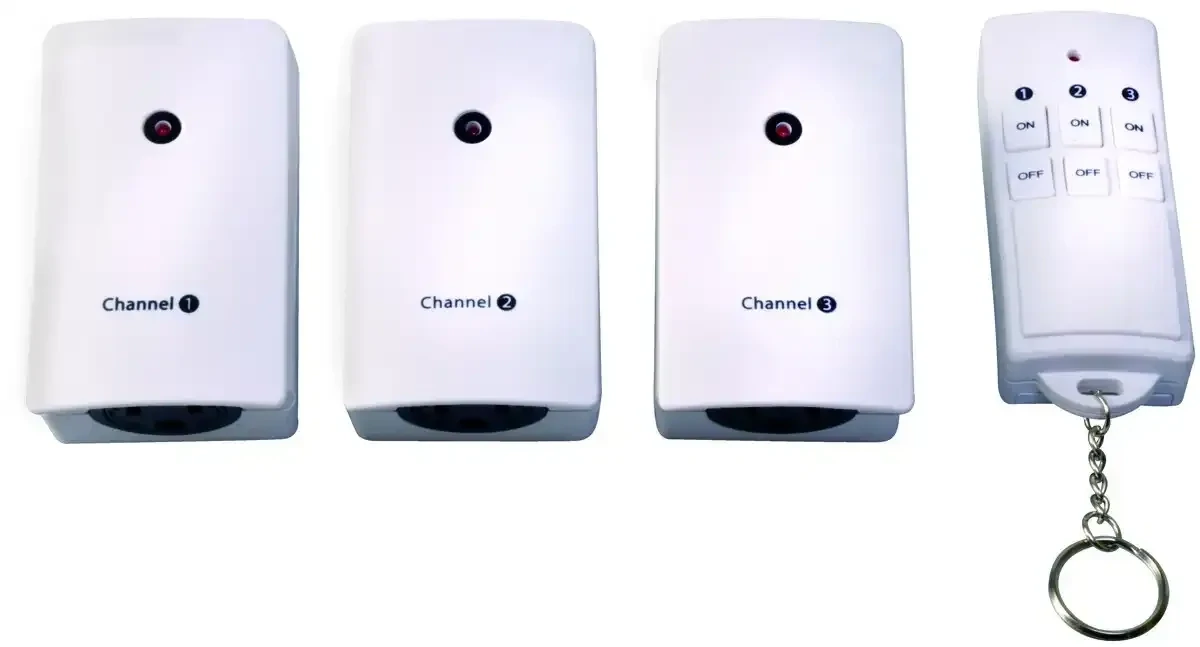 Woods 13569 Remote Controlled Outlet, White 3-Pc