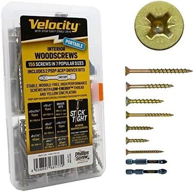 Velocity Interior Wood Screws, 10X2