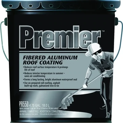 Henry PR550070 Fibered Aluminum Roof Coating, 4.75-Gal