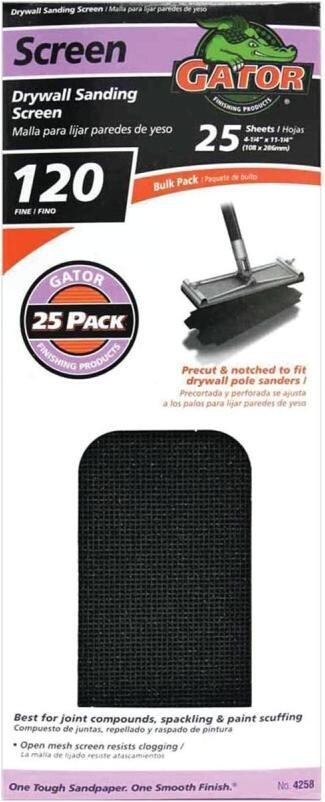 Gator 3302 Sanding Screen, 4-1/4&quot;x11-1/4&quot; 120G