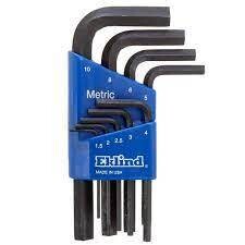 Elklind 10609 Long Arm Hex L Key Set, Metric 9-Pc