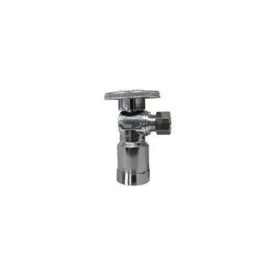 PlumbPak PP2622POLFBG Chrome Angle Stop Valve, 1/2&quot; Shark Bite X 3/8&quot;Compression