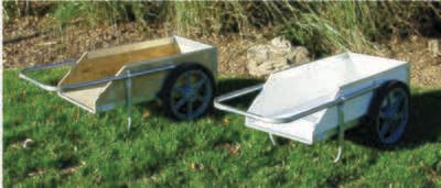 Conestoga Garden Cart w/White Poly Floor &amp; Sides, 14&quot; Wheels
