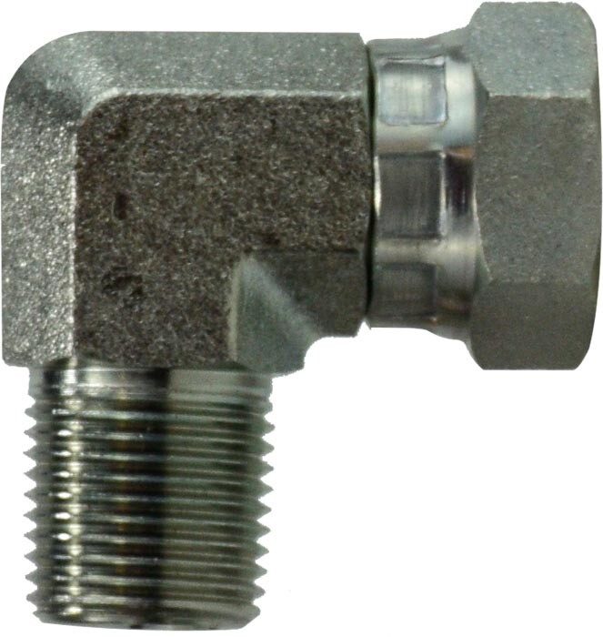 Hydraulic Ell Adaptor, 1/4"MP X 3/8"FPX