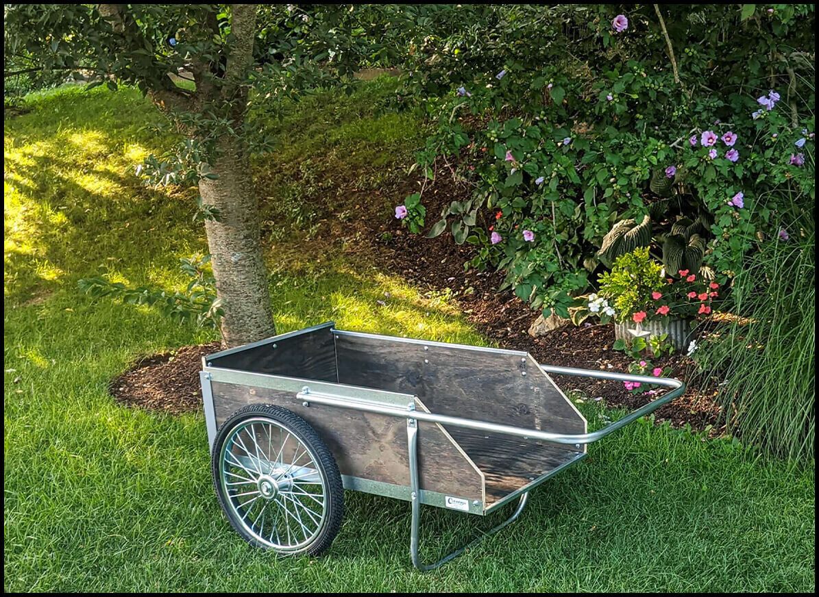 Conestoga Garden Cart w/Treated Wood Floor &amp; Sides, 20&quot; Wheels
