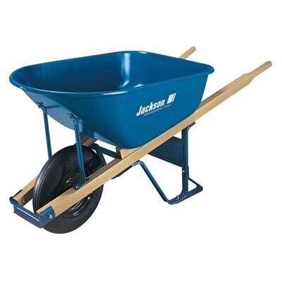Jackson M6T22 6CF Contractor Wheelbarrow w/Steel Tub