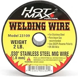 Hot Max 23109 Stainless Steel Welding Wire, .030&quot; 2Lb