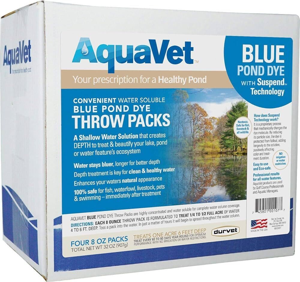 Aquavet 039-00107 Blue Pond Dye Throw Pack