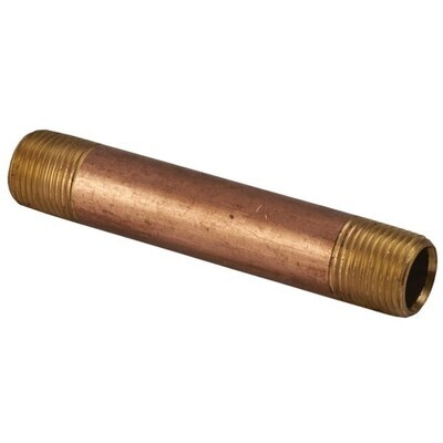 Anderson Metals 736113-0224 Brass Pipe Nipple, 1/8&quot;X1-1/2&quot;