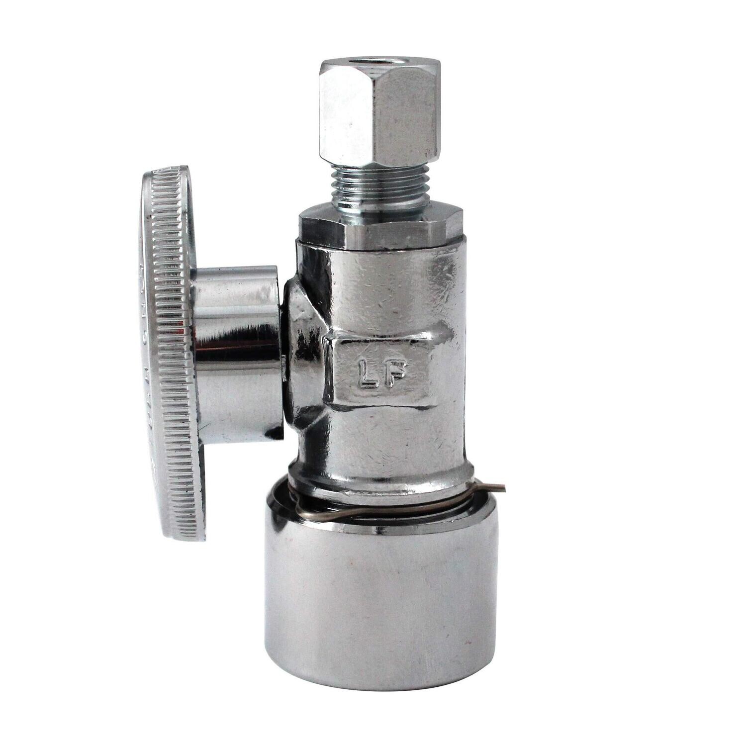PlumbPak K2636PCPO Quarter Turn Straight Valve, 1/2FPX1/4C