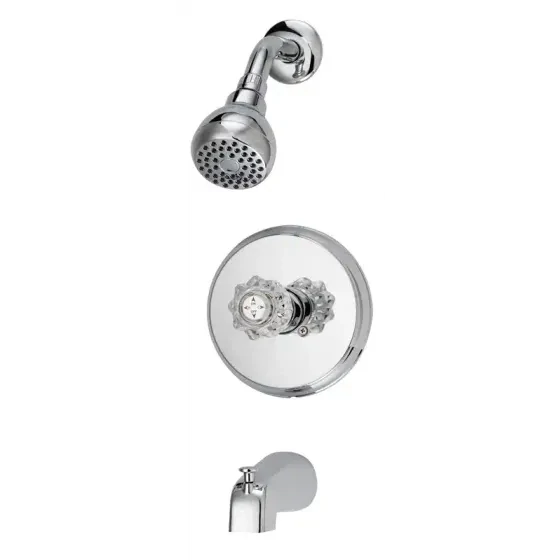 Boston Harbor GU-F1010509CP Chrome Tub/Shower Faucet w/1 Acrylic Knob