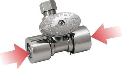PlumbPak K2801PCPO 3-Way Quarter In-Line 3-Way Valve