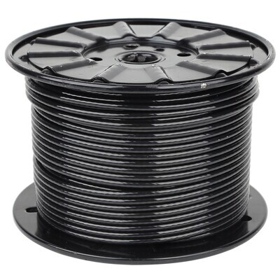 Black Vinyl Coated HDG 7X19 Cable, UV-Resist. 1/8&quot;X500Ft