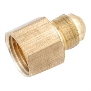 Anderson Metals 754046-0812 Brass Flare Adaptor, 1/2&quot;Flare X 3/4&quot;FPT