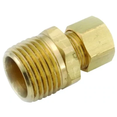 Anderson Metals 750068-0504 Brass Adaptor, 5/16&quot;C X 1/4&quot;Mpt