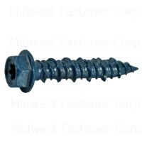 TorqueMaster Star Hex Head Tapcons, 1/4&quot;X2-1/4&quot;,  3Pk