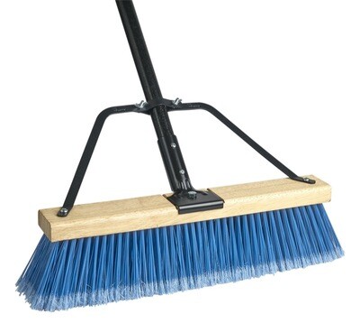 Brilliant Blue HD Power Sweep Push Broom, 30&quot;