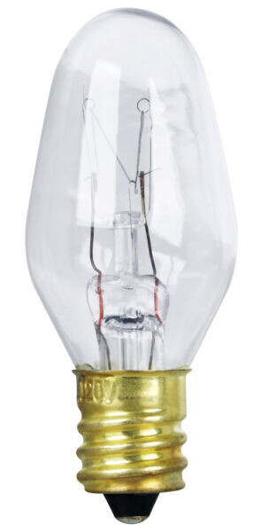 Feit Electric BP7C7 Clear Night Light Bulbs, 7W