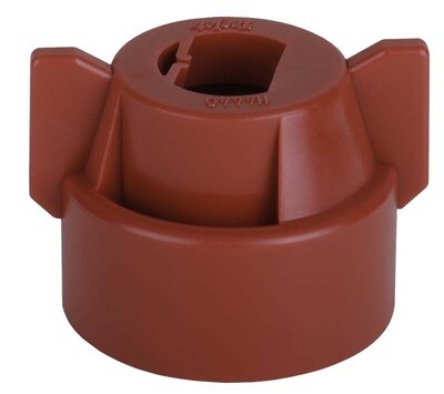 QJ Flat Spray Nozzle Cap, Red w/Gasket