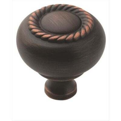 Amerock BP1585ORB Inspirations Oil Rubbed Bronze Rope Knob, 1-1/4&quot;Dia