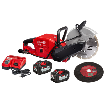 Milwaukee M18 Fuel 9&quot; Cut-Off Saw Kit w/2-Blades, Batteries