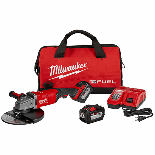 Milwaukee M18 HD Fuel Grinder, 7&quot;-9&quot; Kit w/2 8AH Batteries