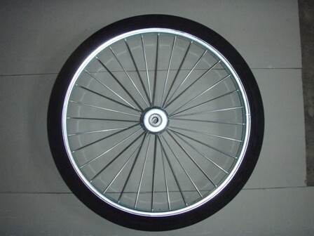 Flat Free Garden Cart Wheel, 26&quot;