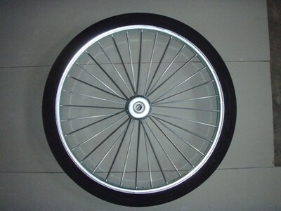 Flat Free Garden Cart Wheel, 26&quot;