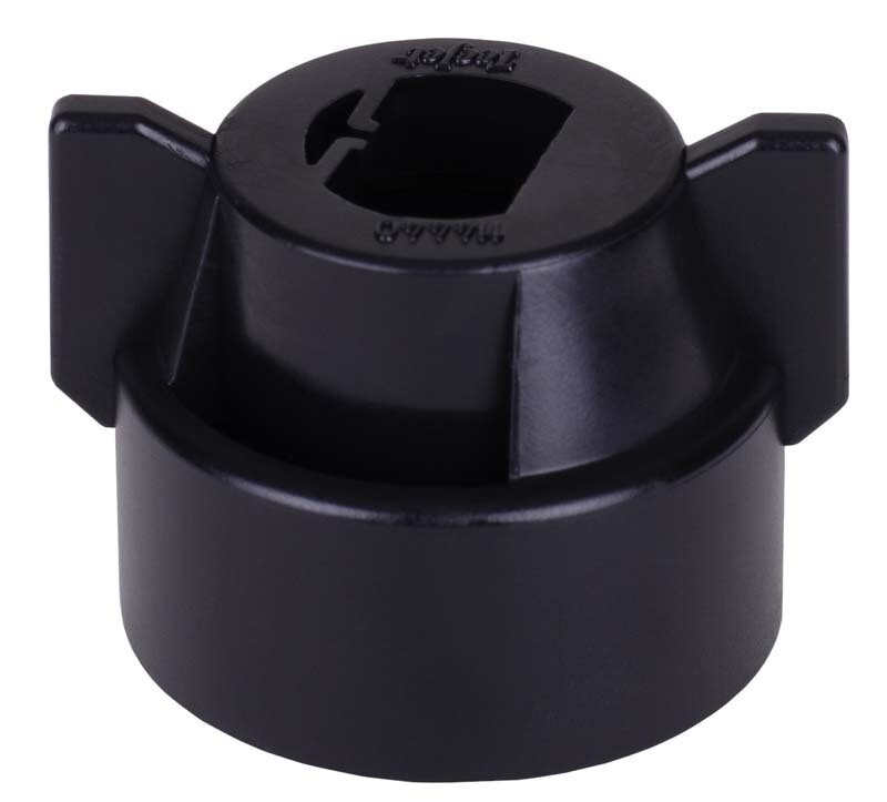 QJ Flat Spray Nozzle Cap, Black w/Gasket