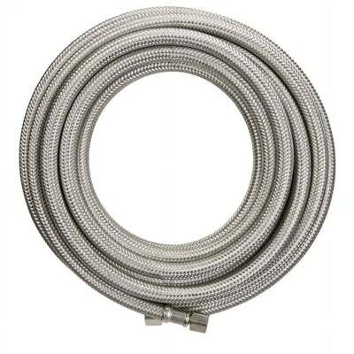 PlumbPak PP255920 SS Ice Maker Connection Hose, 1/4CX20Ft