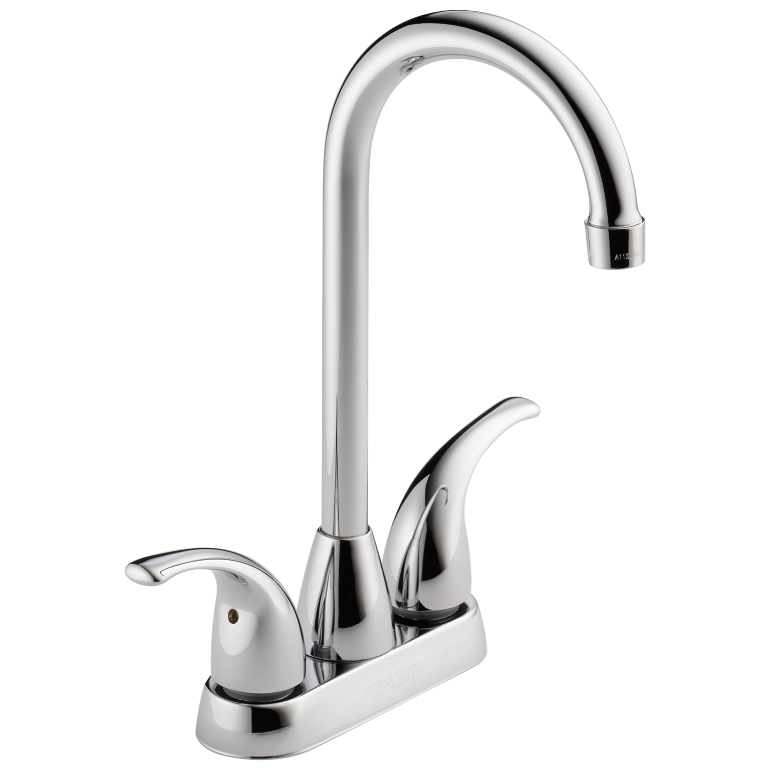 DELTA P288LF Peerless Tunbridge 4&quot; Chrome High Clearance Bar Faucet, 2-Lever Handles