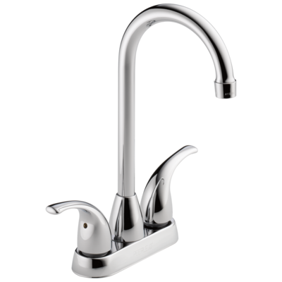 DELTA P288LF Peerless Tunbridge 4&quot; Chrome High Clearance Bar Faucet, 2-Lever Handles