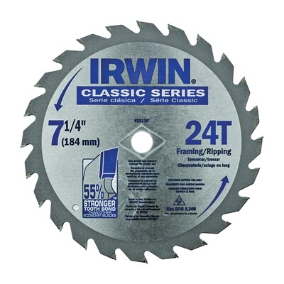 Irwin 24035 Circular Saw Blade, 7-1/4&quot; 24TPI