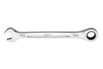 Milwaukee SAE Ratcheting Wrench, 15/16&quot;