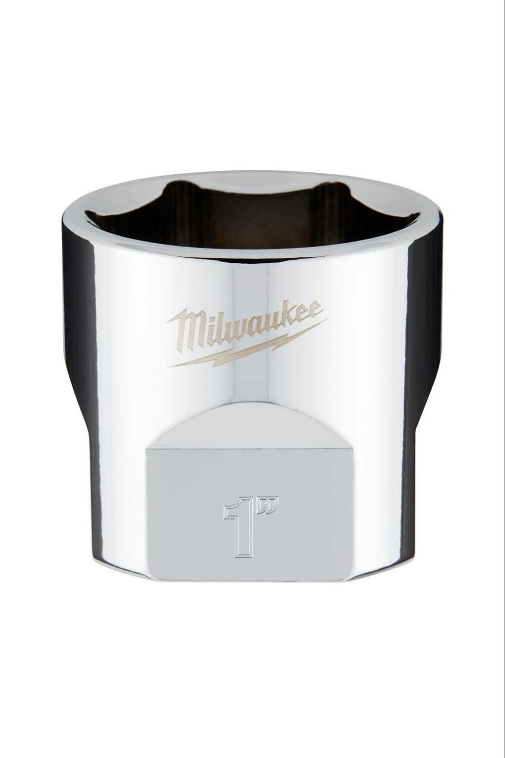 Milwaukee 3/8&quot; Drive SAE Shallow Socket, 1&quot;