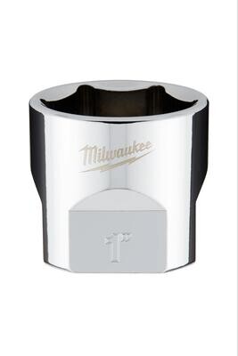 Milwaukee 3/8&quot; Drive SAE Shallow Socket, 1&quot;
