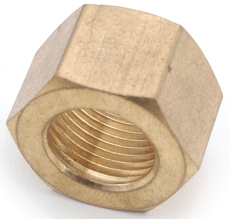 Anderson Metals 730061-06 Brass Compression Nut, 3/8&quot;