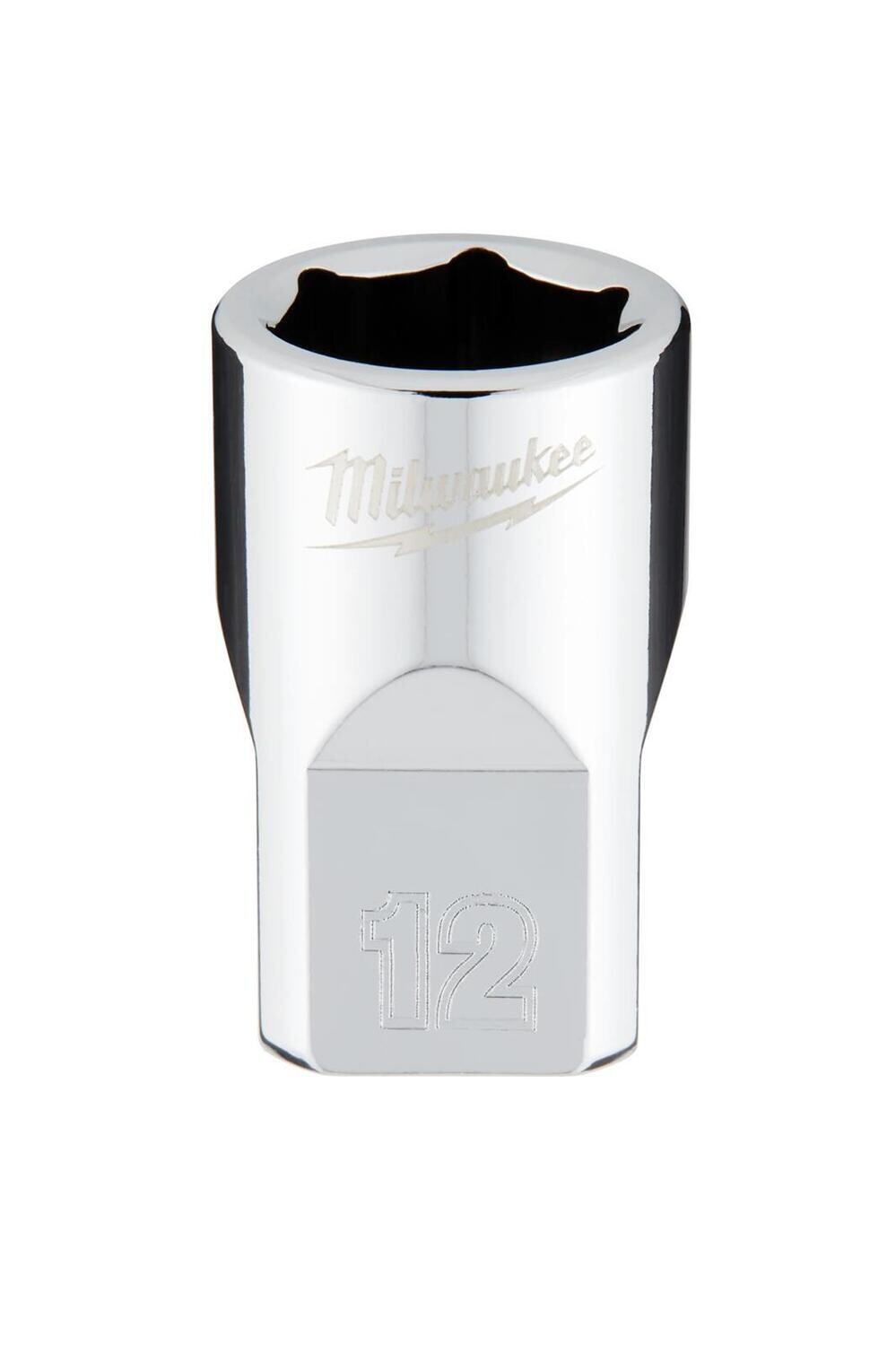 Milwaukee 3/8&quot; Drive Metric Shallow Socket, 12mm