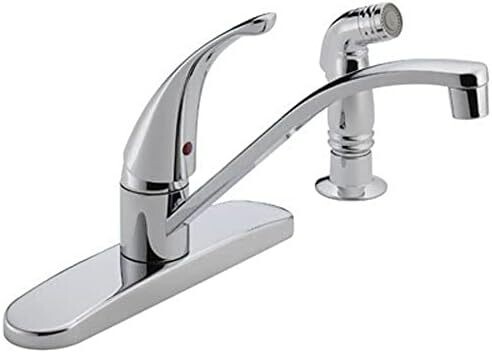 DELTA P188500LF Peerless Tunbridge Chrome 1-Handle Kitchen Faucet w/Chrome Spray