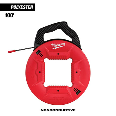 Milwaukee 200FT Poly w/Flex Leader Fish Tape