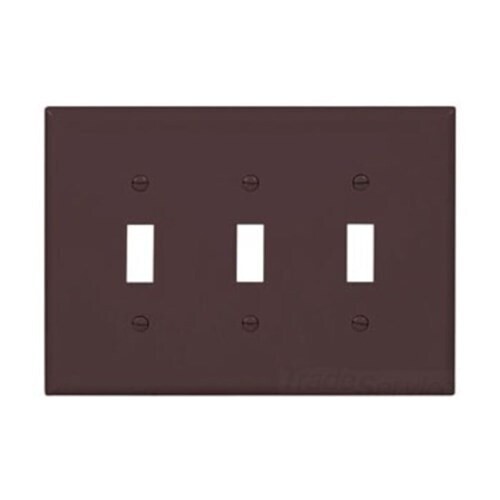 Eaton PJ3B Brown 3-Gang Switch Cover