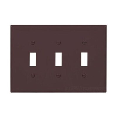 Eaton PJ3B Brown 3-Gang Switch Cover