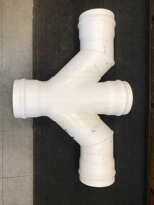 PVC SDR35 Double Tee, 8&quot;X6&quot;